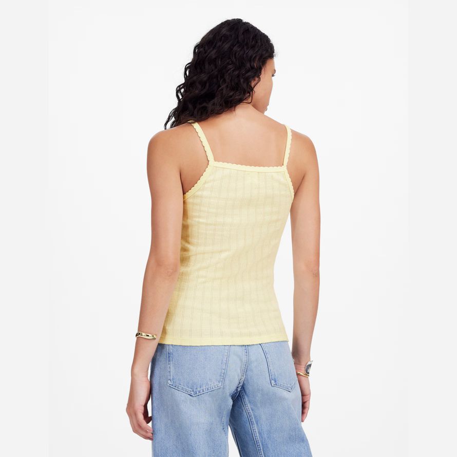 licht gelb madewell leset pointelle tank womens