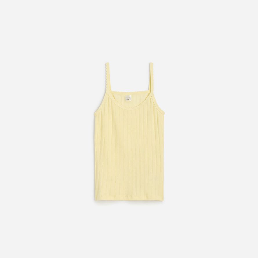 licht gelb madewell leset pointelle tank womens