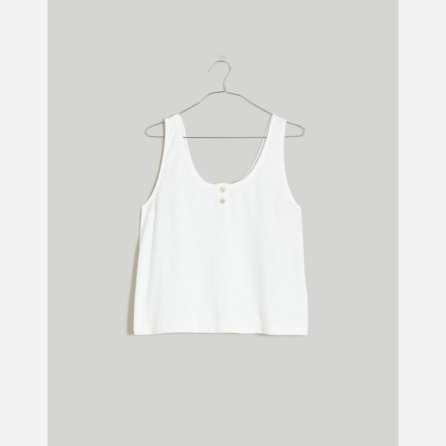 weiß damen madewell pointelle henley tank