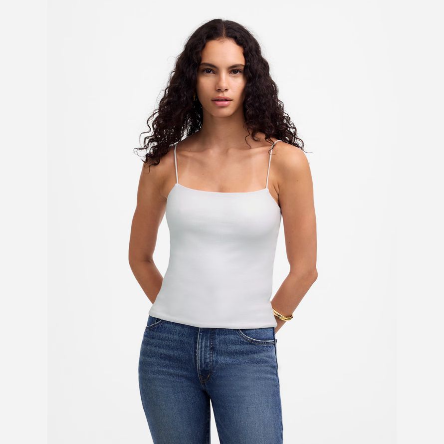 weiß damen madewell squareneck tank