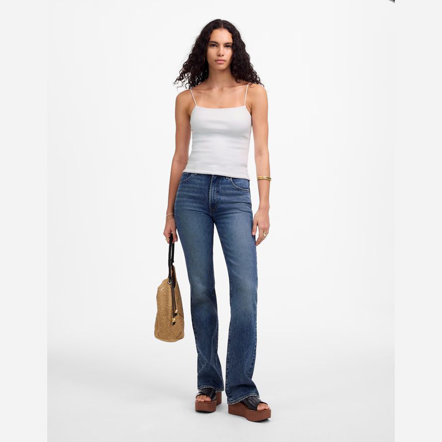 weiß damen madewell squareneck tank