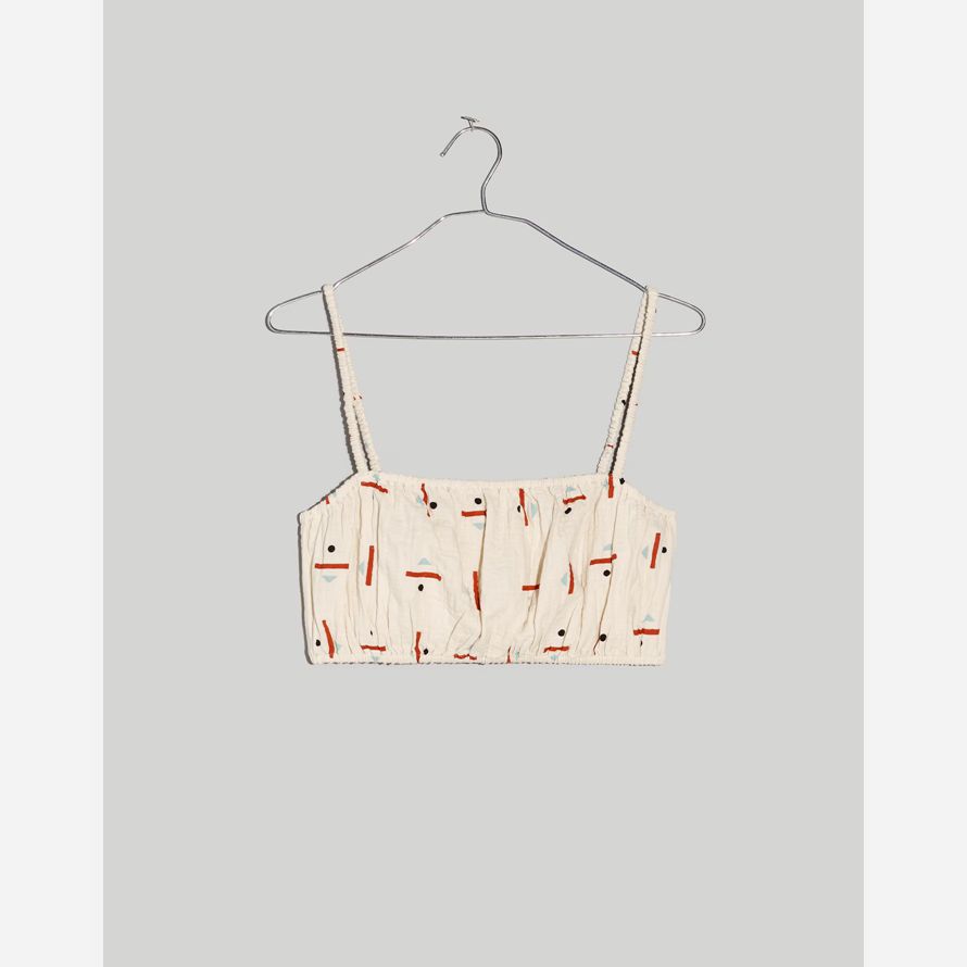 weiß damen madewell caroline z hurley cover-up bubble crop top