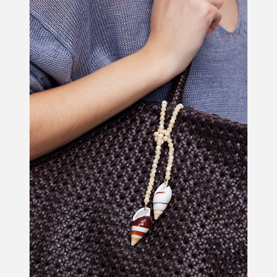 madewell den handwoven cane damen tote-tasche schokolade